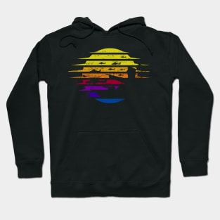 Retro sunset with General During War Hoodie